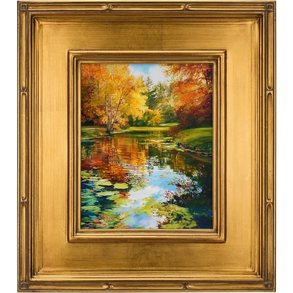 

Wooden Art Picture Frame 18x24 Gold 3.5-Inch-Wide Frames - Museum Quality Closed Corner Photo Frames No Glass or Backing