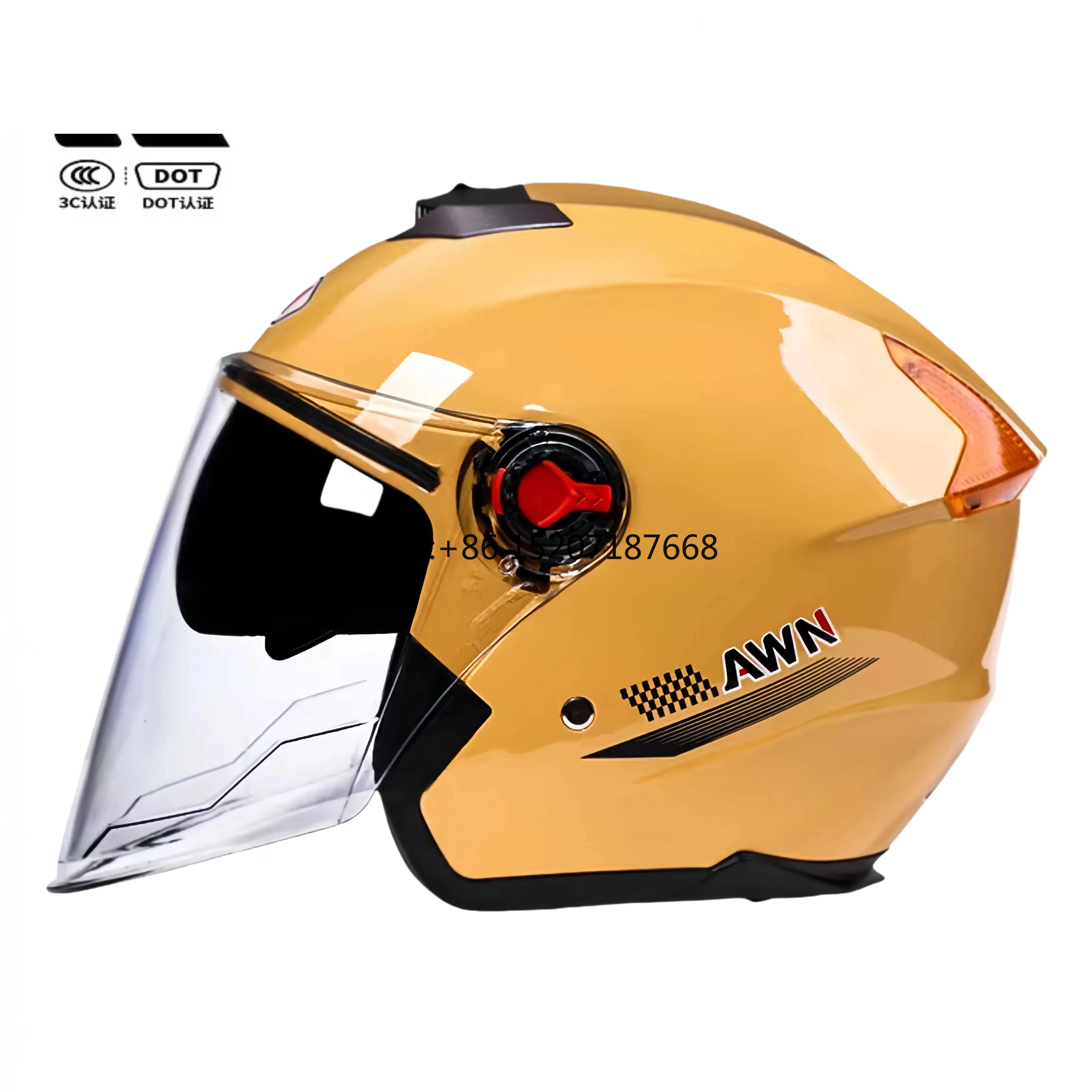 

High Quality Unisex Half Face Motorcycle Portable ABS Accessory for Adults Women Mini Smart Double Lens Armoured