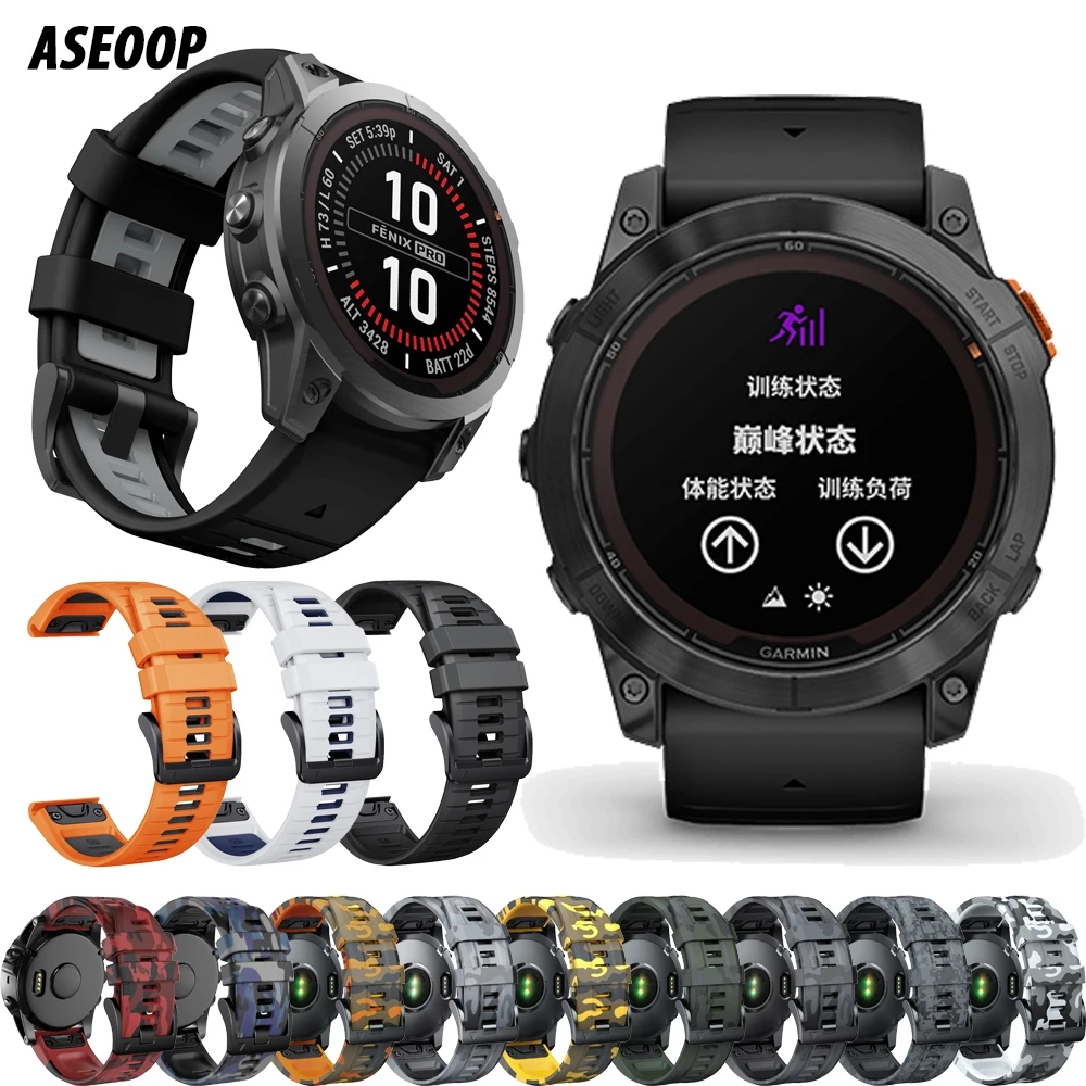 

Ремешок для часов Garmin Fenix 6 6x 7 7x Pro 5 5xPlus 22/26 мм, спортивный браслет QuickFit 3HR Forerunner 945 570, 47 мм, ремешок для умных часов