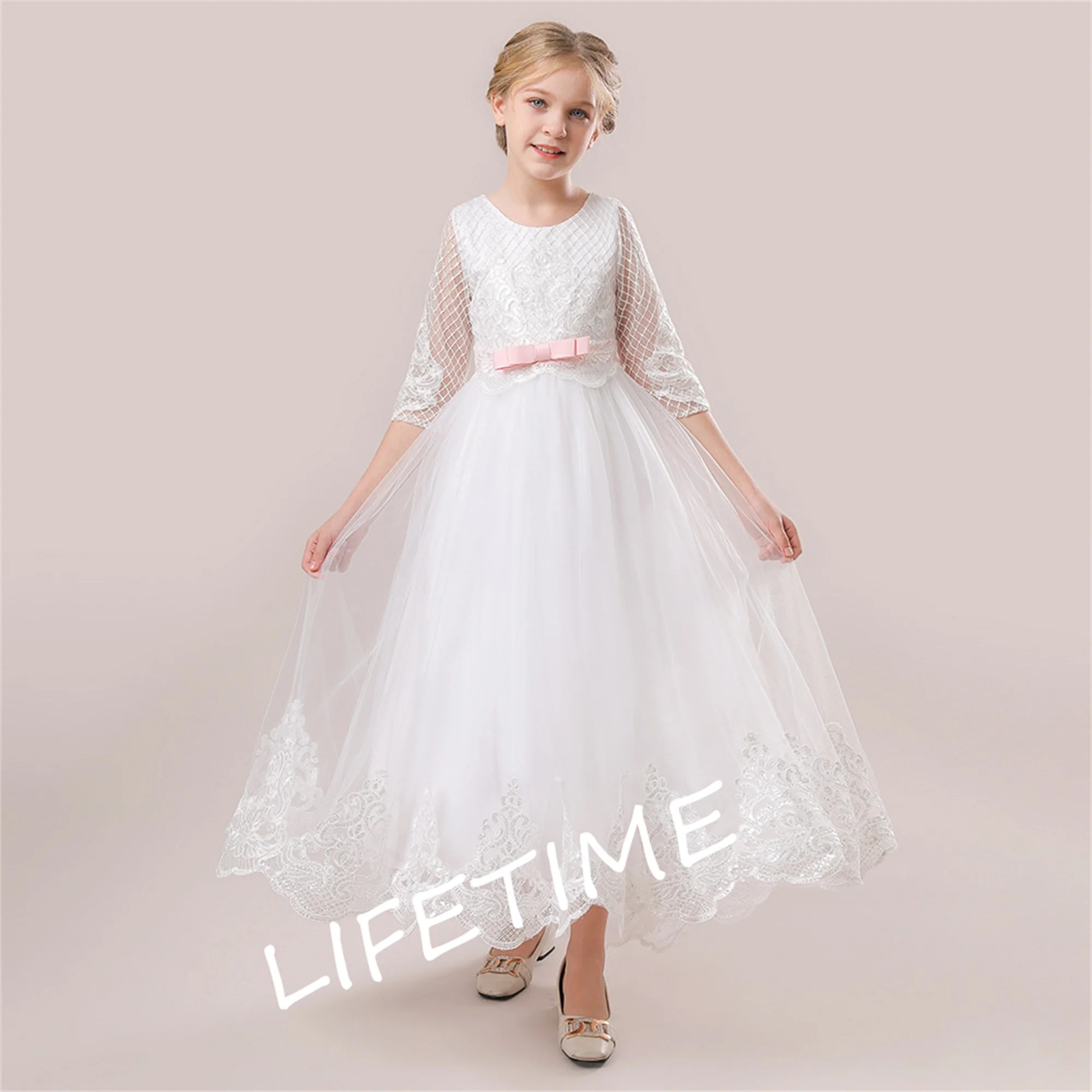 Flower Girl Dresses Mesh Princess Piano Costume Wedding First Communion Birthday Ball Party Banquet Celebration Princess