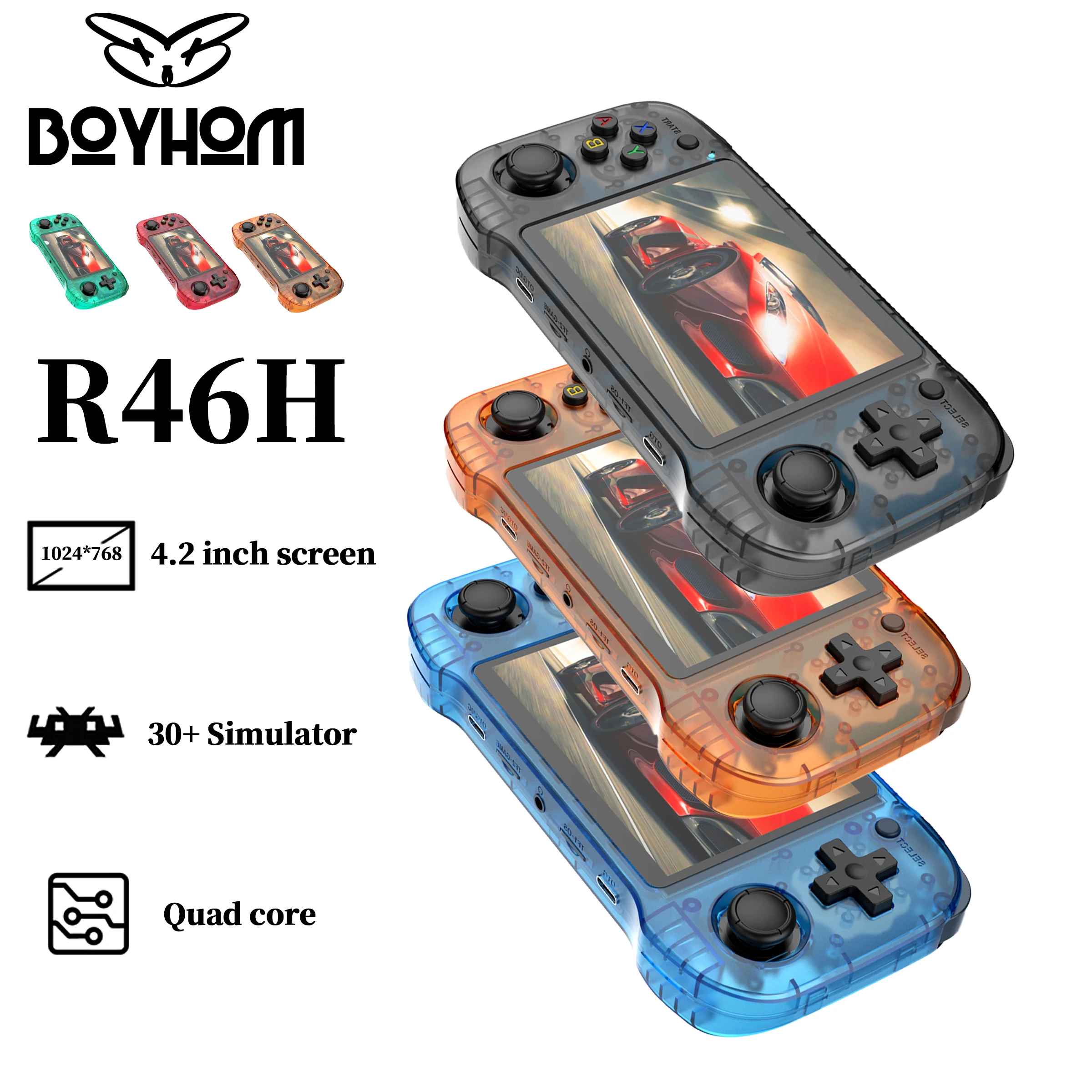 ماكس 128G 29K لعبة 4.2 بوصة HD IPS شاشة وحدات تحكم ألعاب كلاسيكية R46H ريترو وحدة تحكم محمولة مشغل فيديو محمول أفضل هدية