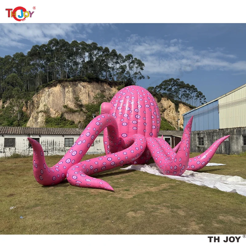 15mW Outdoor Inflatable Pink Octopus Tunnel Tent Entrance Gate For Event