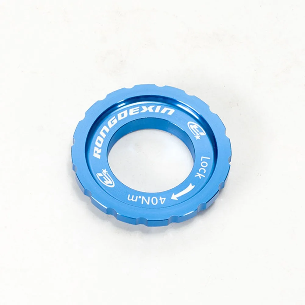 Centerlock to Six Bolt Disc Conversion Ring for Bike Wheels with CNC Crafted Aluminum Body and Enhanced Wear Protection Features