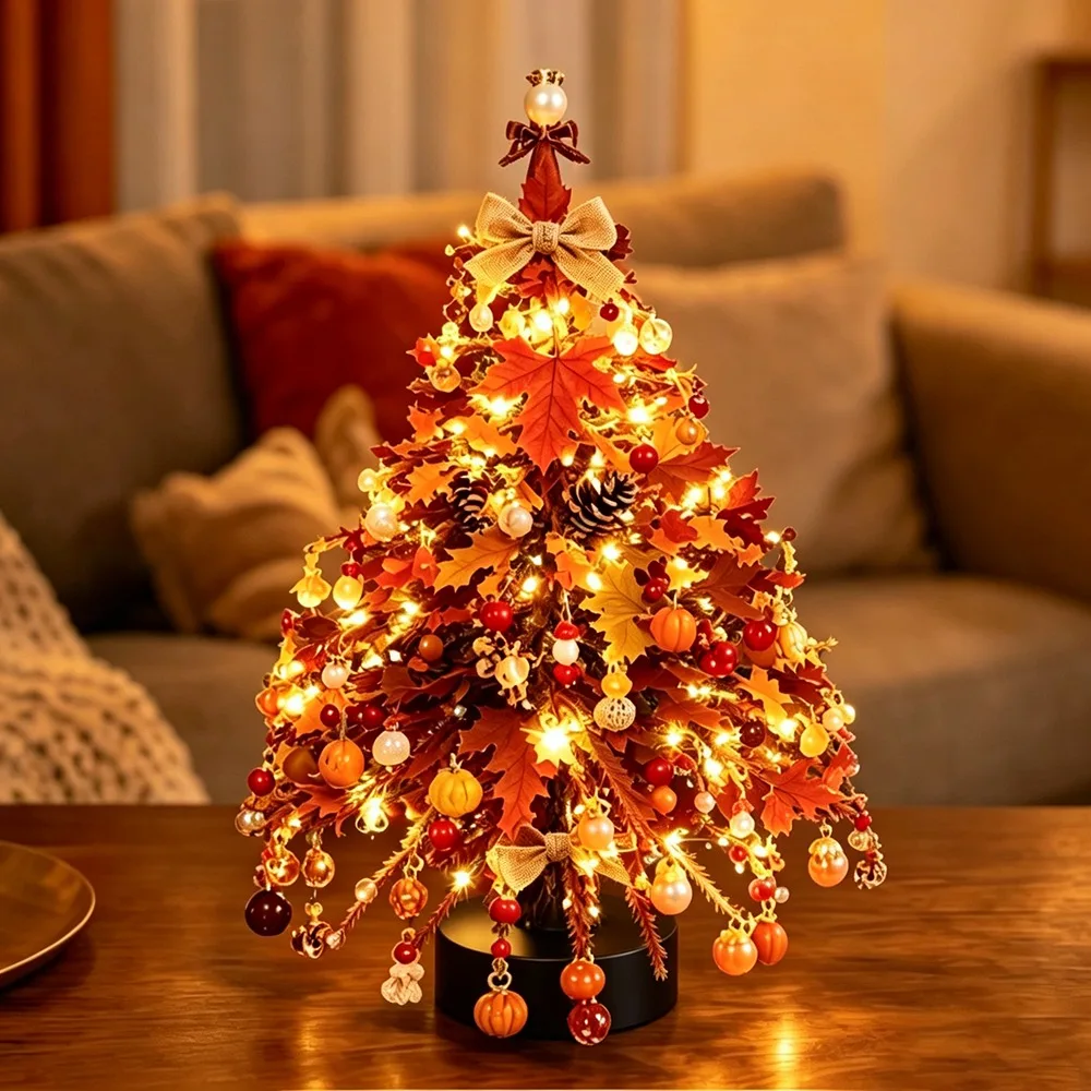 Handmade Bead Weaving Beaded Christmas Tree Kit Crystal Bead Material Tabletop Display Size Mini Christmas Tree Ornament
