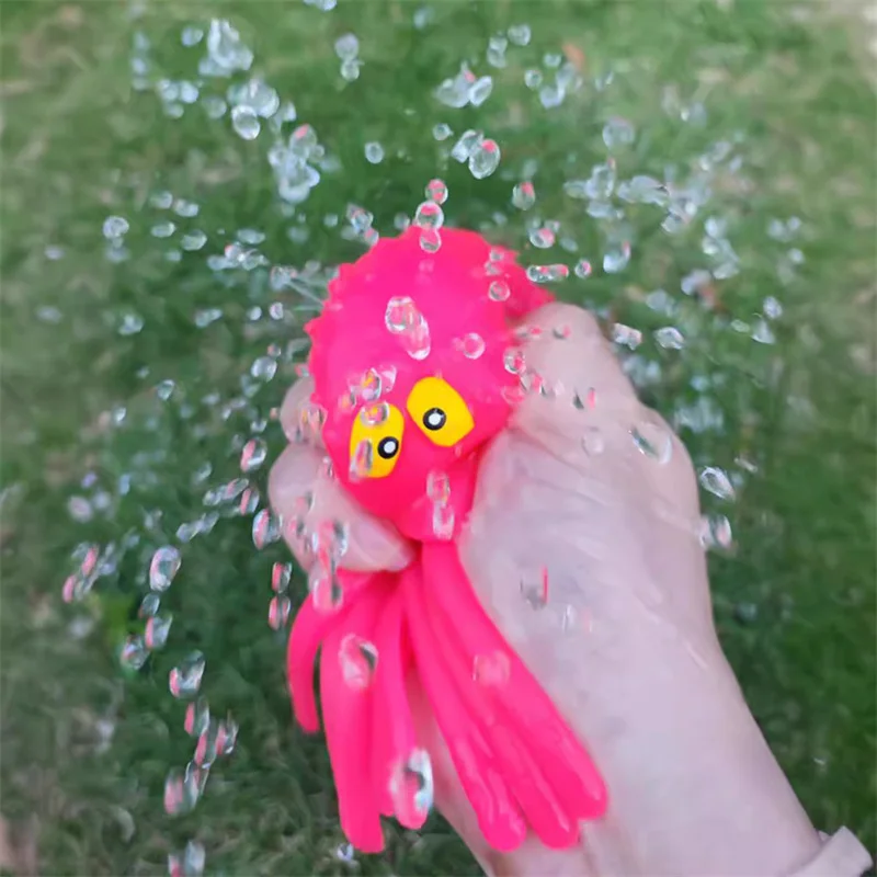 Squeeze Water Octopus Stress Relief Toy Children Bathing Playing With Water Shower Decoration Summer Swimming Gifts For Children