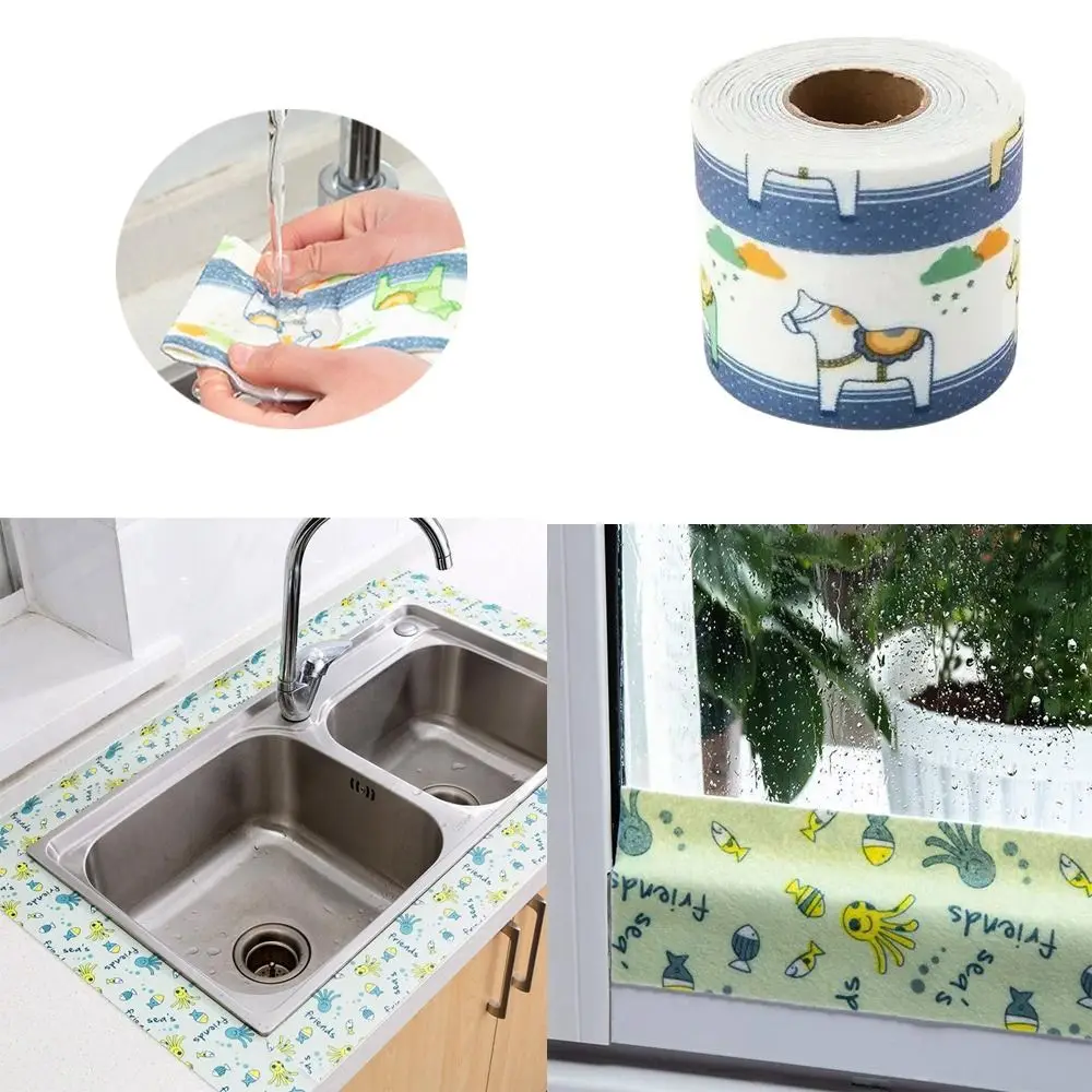 Cartoon Window Water-absorbing Sticker Sink Absorbent Sticker Window Sill Anti-frost Dew Sticker Reusable Anti-mildew Stickers