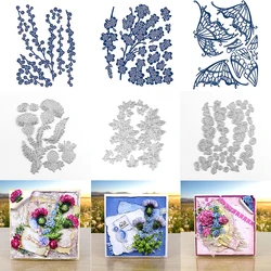 Nature's Bouquet Thistle Bouquet Ivy Flowers Metal Cutting Dies,Embossing Diecut For DIY Card Making Scrapbooking Crafting