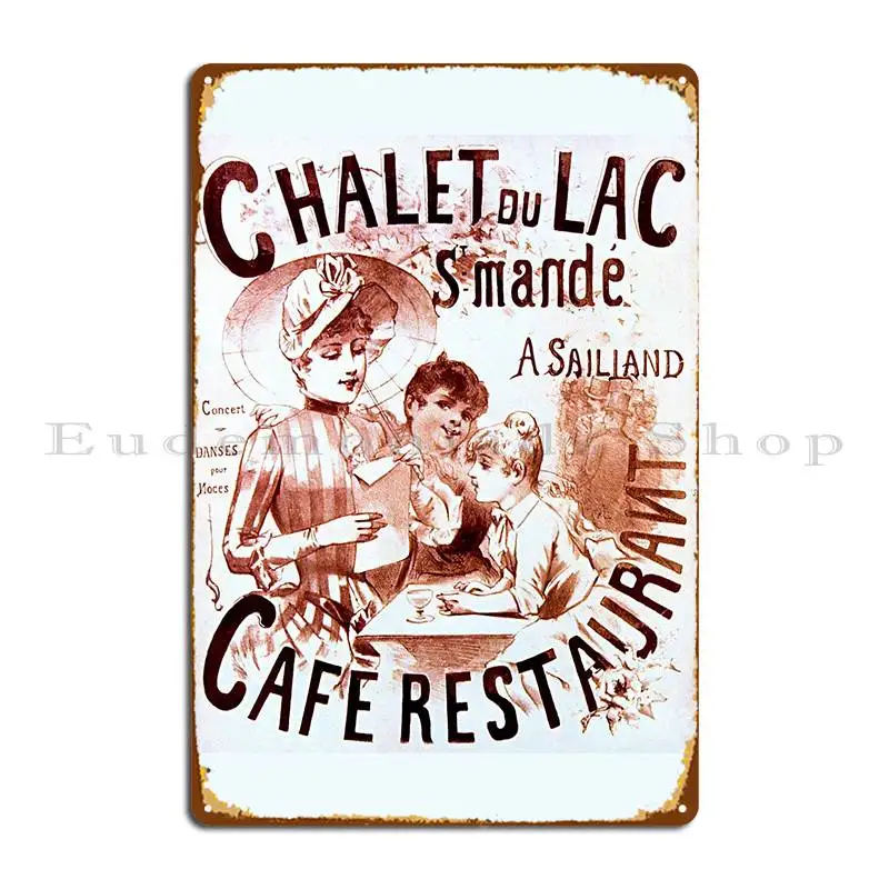 Letrero de Metal con estampado de Saint Paris Rocketshipretro, cartel de hojalata para cocina, Club y restaurante parisino, 1888