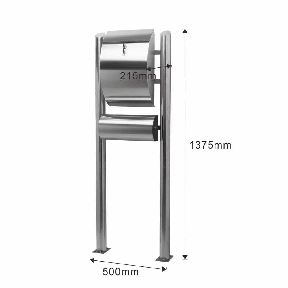 Home use post box pole standing letter box Residential mailbox
