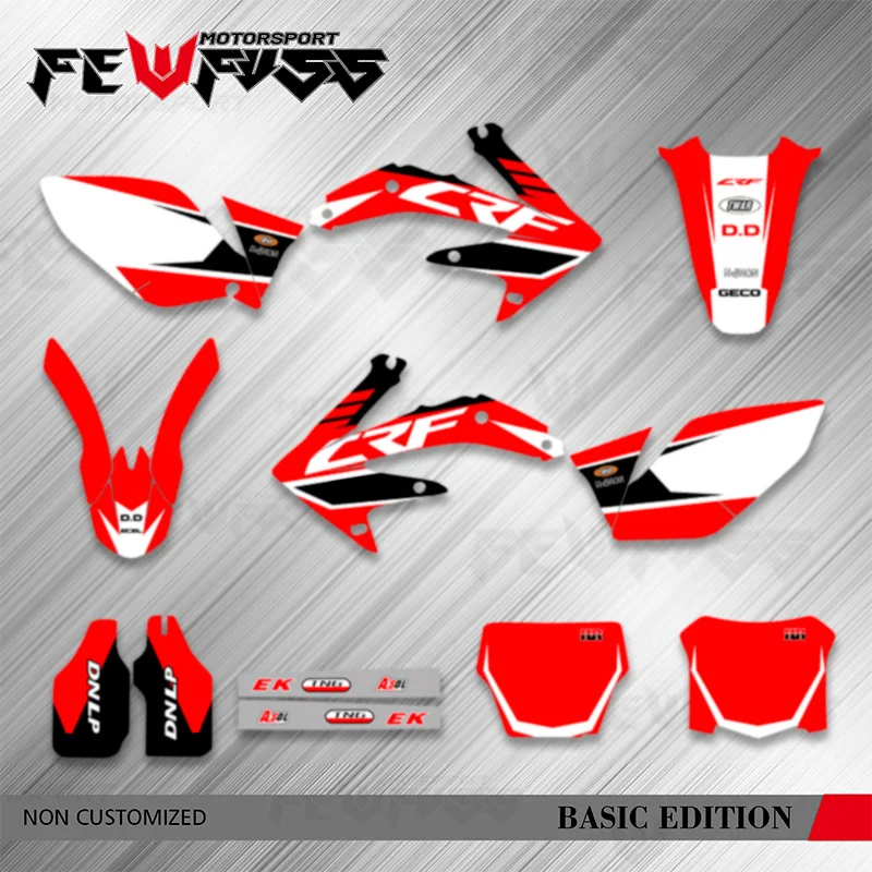 

Fewfuss For HONDA CRF450 2005 2006 2007 2008 CRF 450 Number Name Custom Motorcycle Graphics Decals Stickers Kits