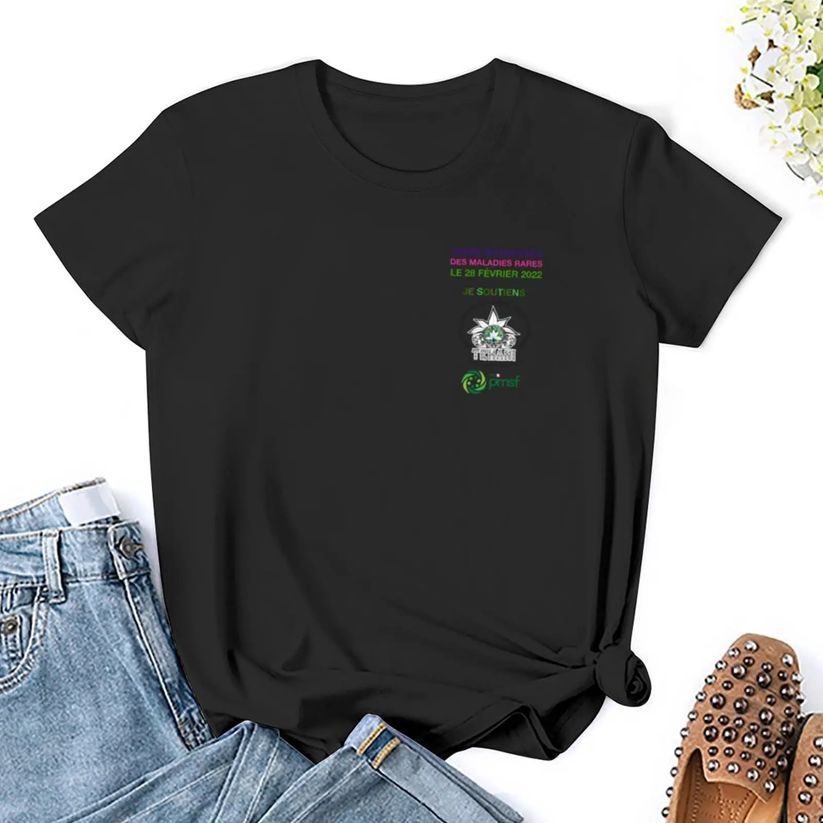 Vertikale Logo-internat ionale seltene Krankheit Tag T-Shirt plus Größe Tops Kawaii Kleidung Frauen Grafik T-Shirts