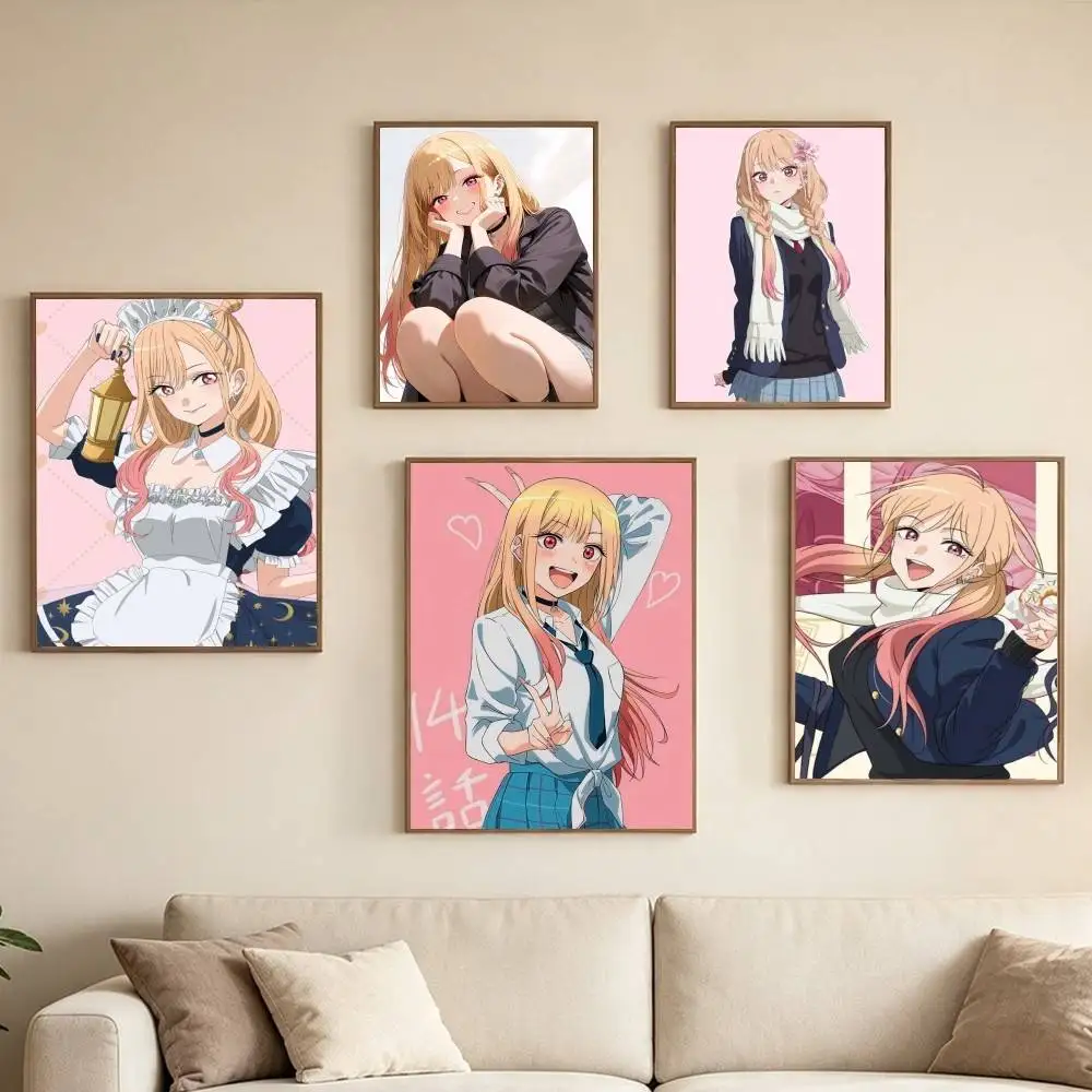 My Dress Up Darling Marin Kitagawa Poster High Quality Dorm Living Room Aesthetic Wall Decoration Painting Stickers Gift