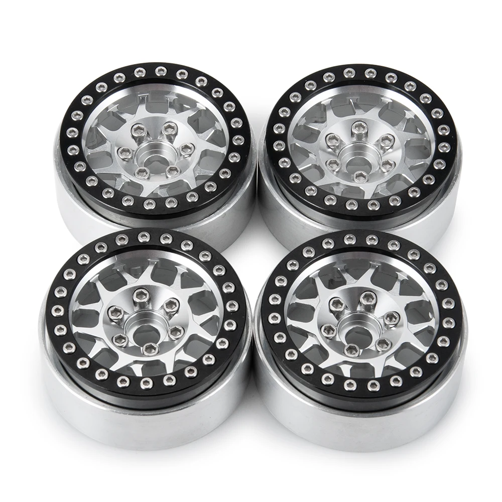 AXSPEED Metal 1.9 2.2 Beadlock Wheel Rim Hub for 1/10 RC Crawler Axial SCX10 Wraith TRX4 TRX6 RBX10 Baja Rey 4WD Upgrade Parts