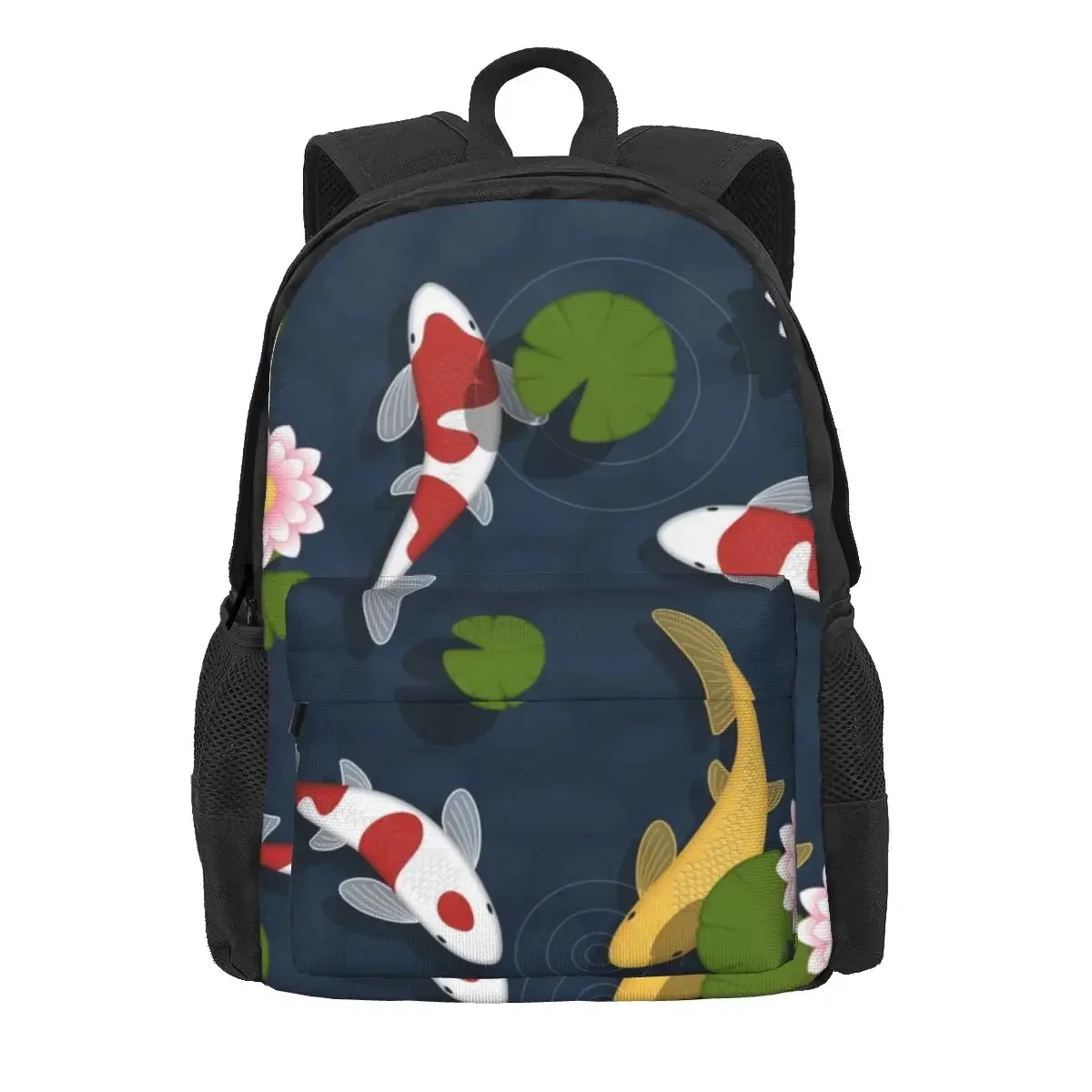 Japanese Koi Fish Pond Backpacks Boys Girls Bookbag Children School Bags Cartoon Kids Rucksack Travel Rucksack Shoulder Bag