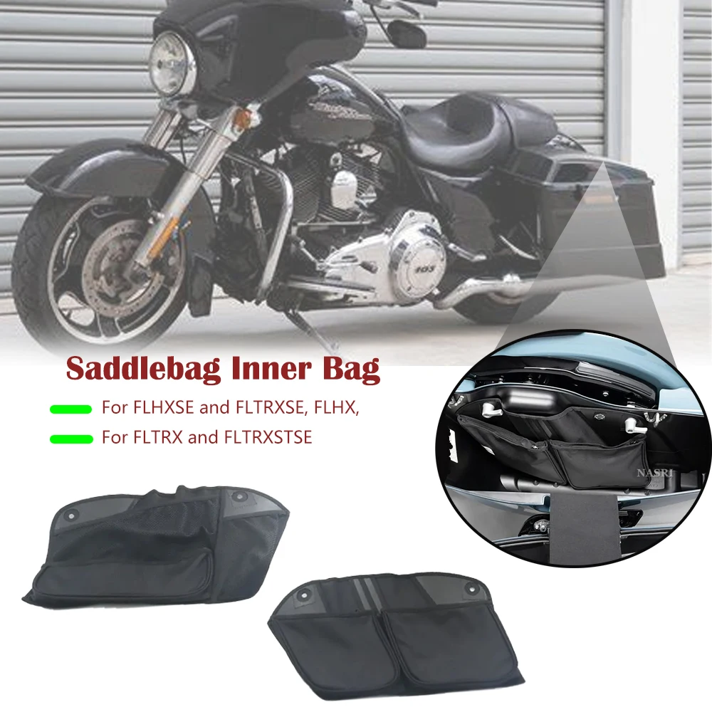 

For Harley 2023 CVO Road Glide FLTRXSE Street Glide FLHXS Motorcycle Accessories Saddlebags Inner Wall Organizer Storage Bag Kit