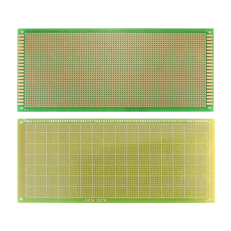 DIY PCB 단면 범용 회로 기판, 그린 오일 보드 브레드보드 플레이트, 유리 섬유, 두께 1.6mm, 10x22cm, 5 개