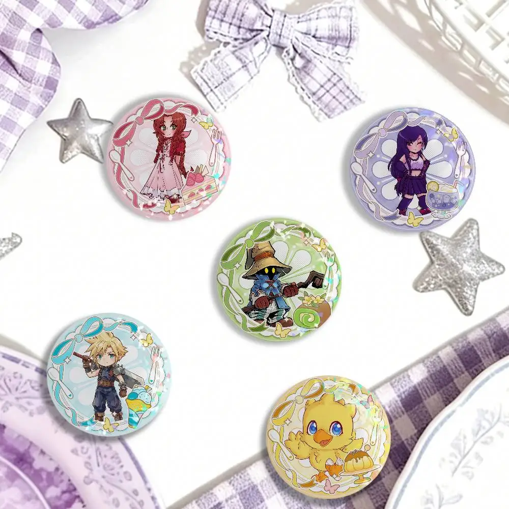 Games F-final F-fantasy Laser Badge Creative Brooches Backpack Accessories Make Great Gifts For Friends Children