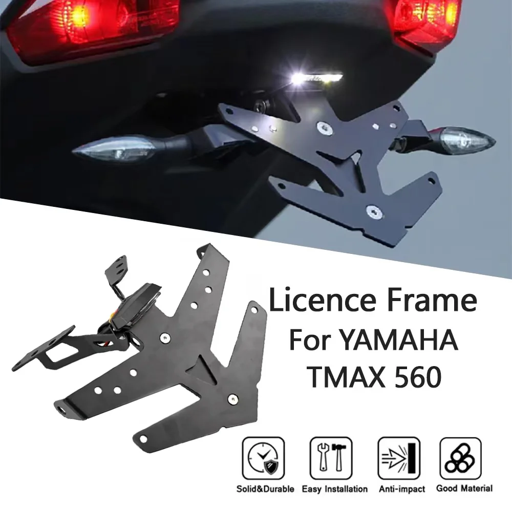 

Applicable to Yamaha TMAX560 2022-2024 modified license plate frame with light license plate frame