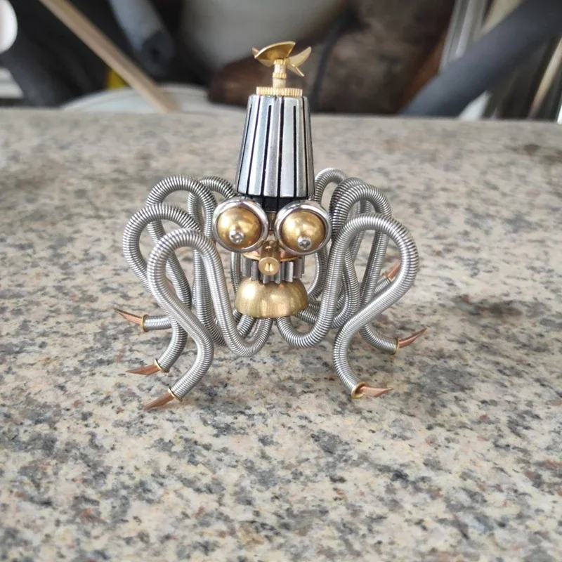 

Steampunk Octopus Model Kit Pure Metal Mechanical Animal Handicraft Ornaments Desktop Decoration