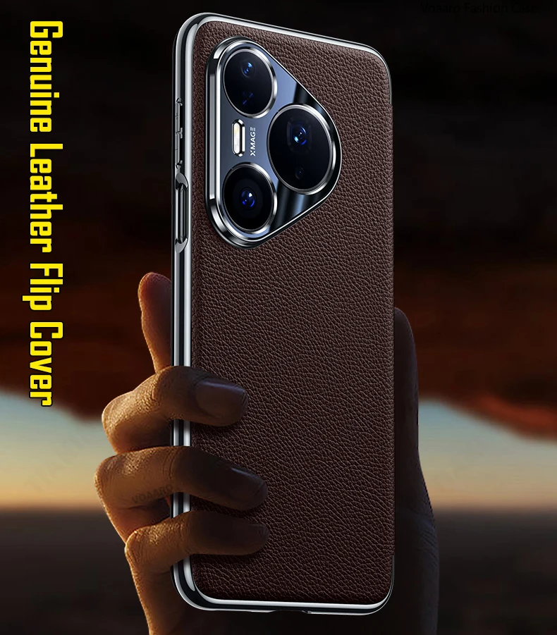 Smart Touch View Window Funda for Huawei Pura 80 Pro Plus Case for Huawei Pura 80 Ultra Genuine Leather Flip Case Cover