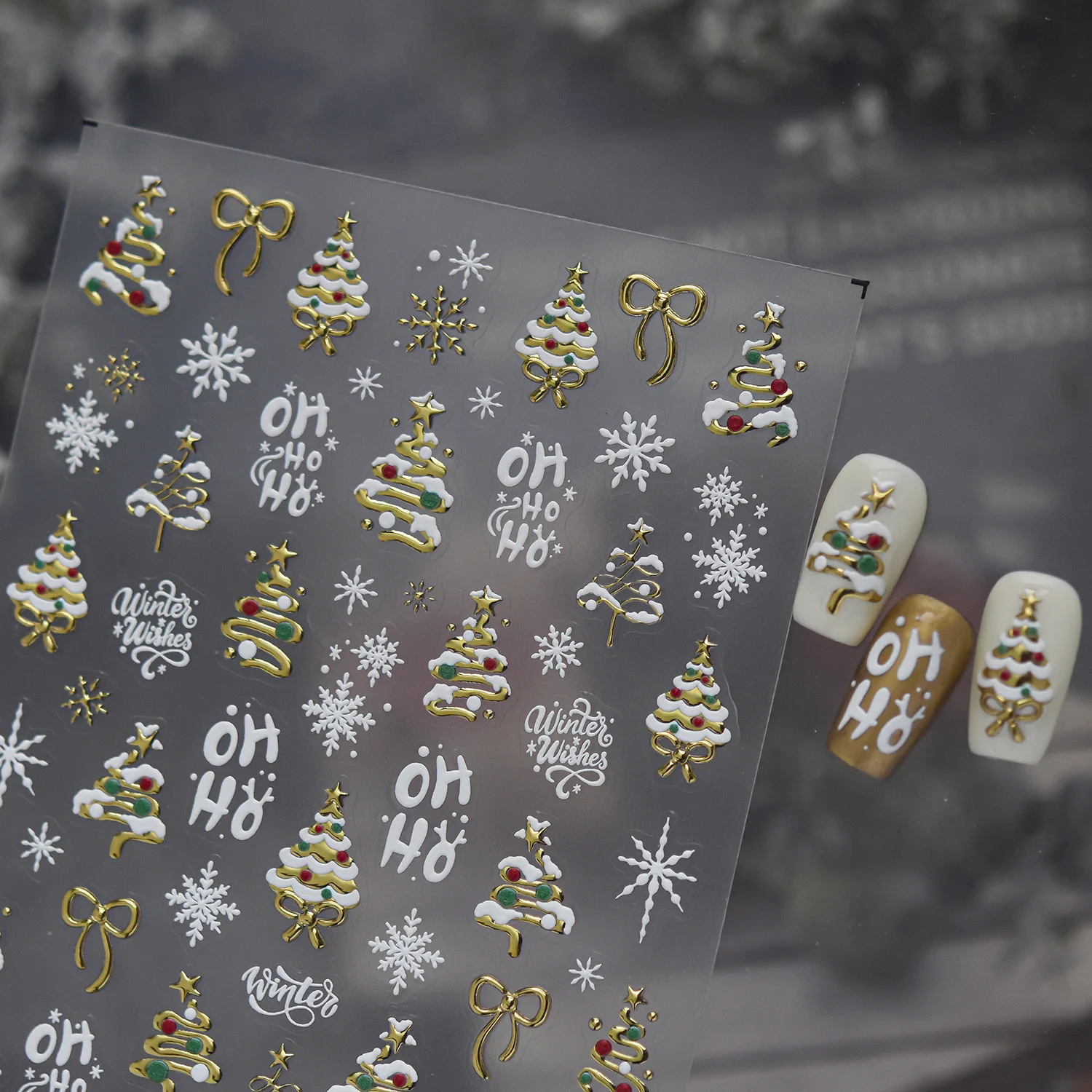 Minimal Xmas Bow 5D Nail Art S - Nail Art Xmas Tree review and price