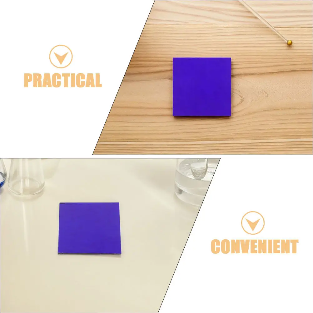 2Pcs Cobalt Glass Sheet Blue Heat-Resistant Flame Test Filter for Chemistry Lab Experiments School Science Education Flame Color