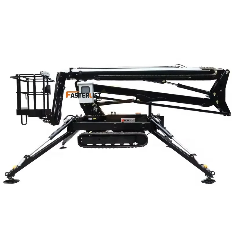 Adjustable tracked overhead work platform maximum height Working range for outdoor use