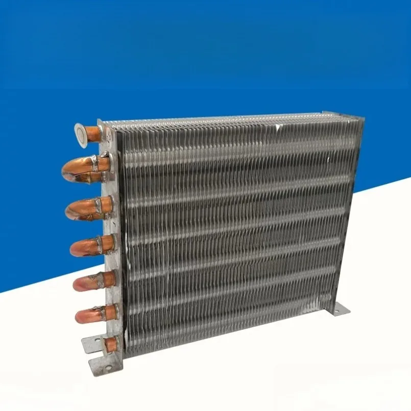 1PC Air Water Cooled Heat Exchanger Copper Tube Aluminum Fin Condenser Coil for Freezer