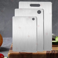 New Cutting Board for Kitchen 304 Stainless Steel Chopping Board Thickened Board Double Sided Food Grade Fruit Meat Chopping