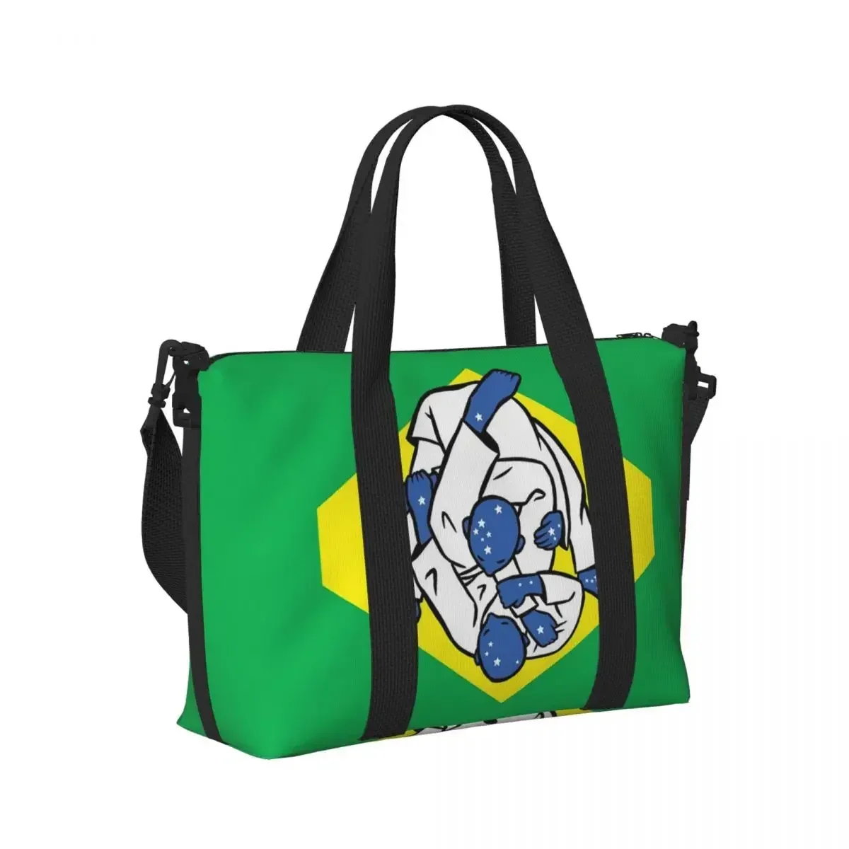 

Brazilian Jiu Jitsu Beach Travel Bag Large Capacity Tote Bags for Gym Yoga Women Shopping Duffle Shoulder Bag