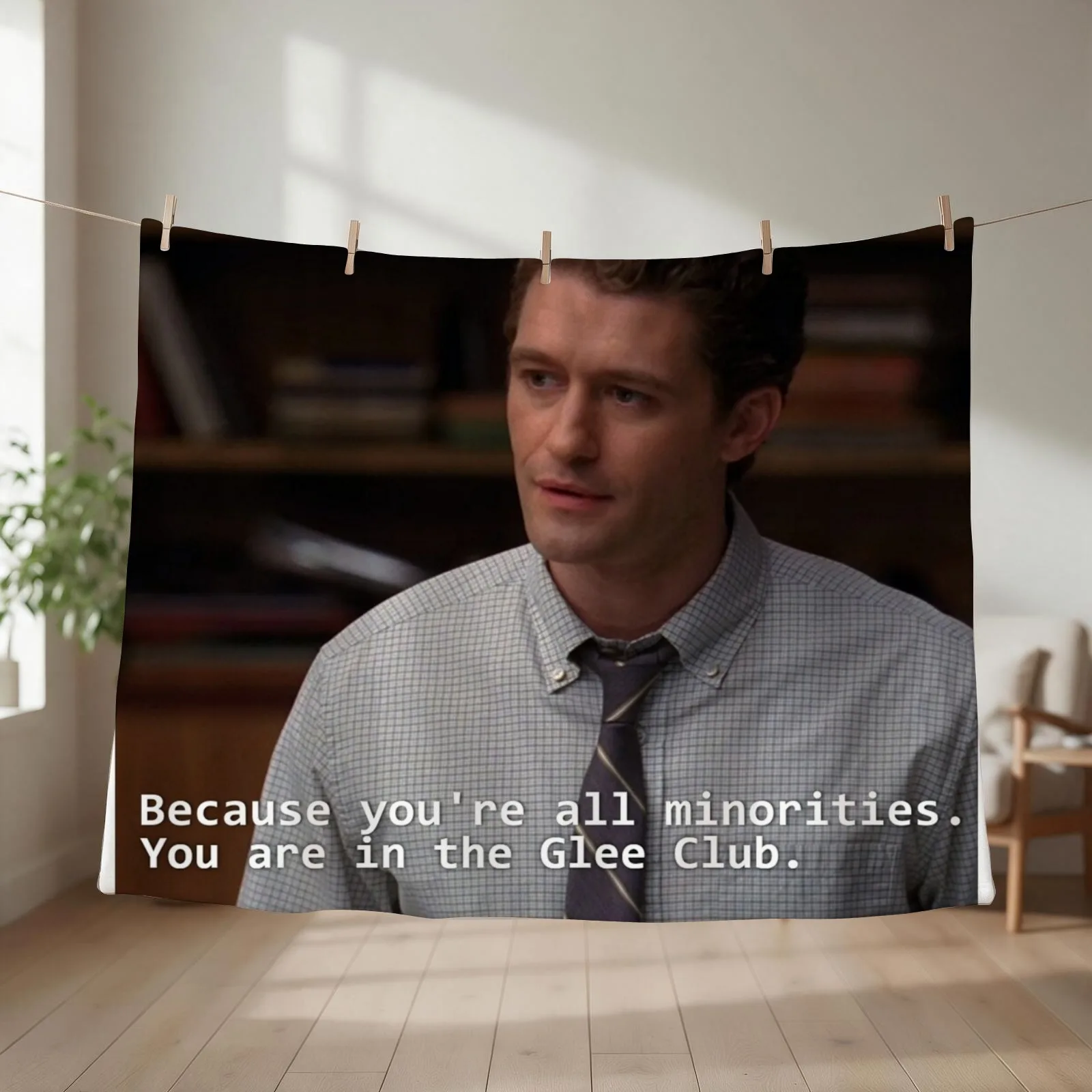 Because you're all minorities. You are in the Glee Club Throw Blanket couch cozy soft plush fuzzy picnic outdoor blanket