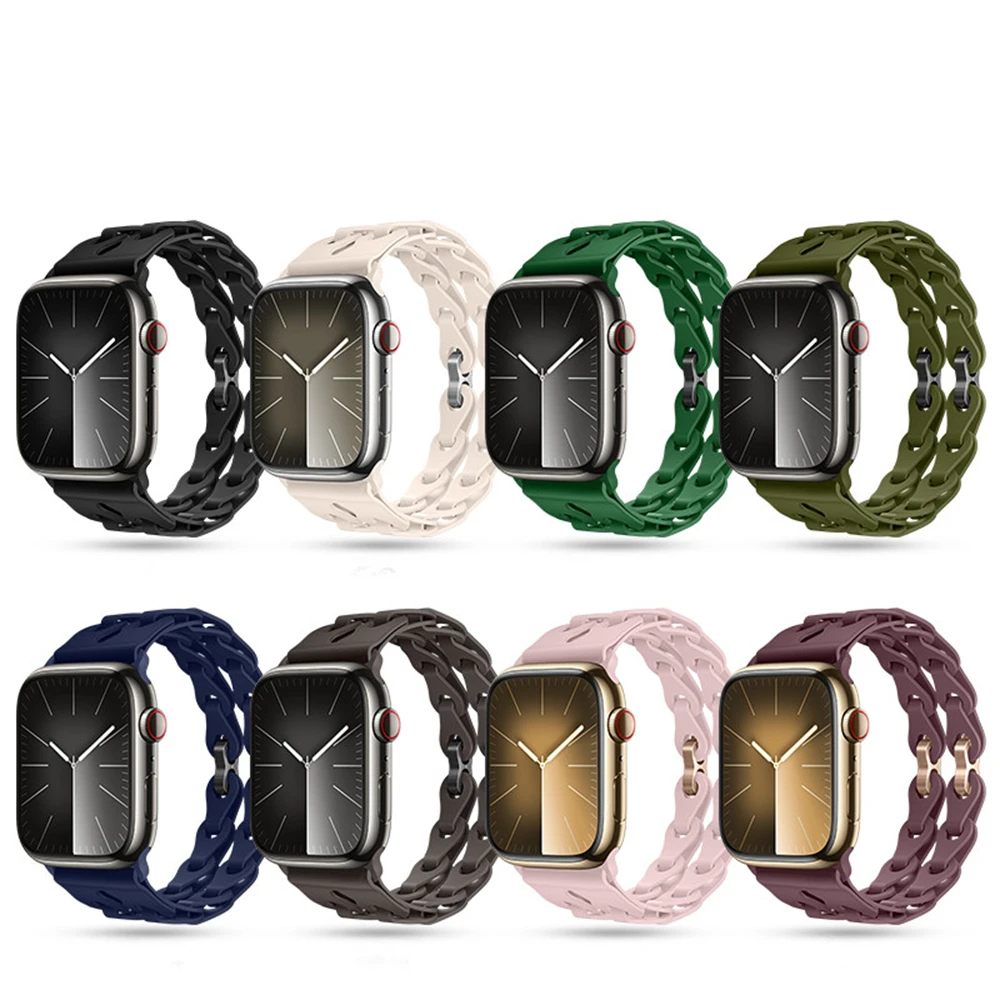 New Fashion Hollow band for AP iwatch S9 ultra2 Watch Silicone Strap Replaceable Wrist Bracelet