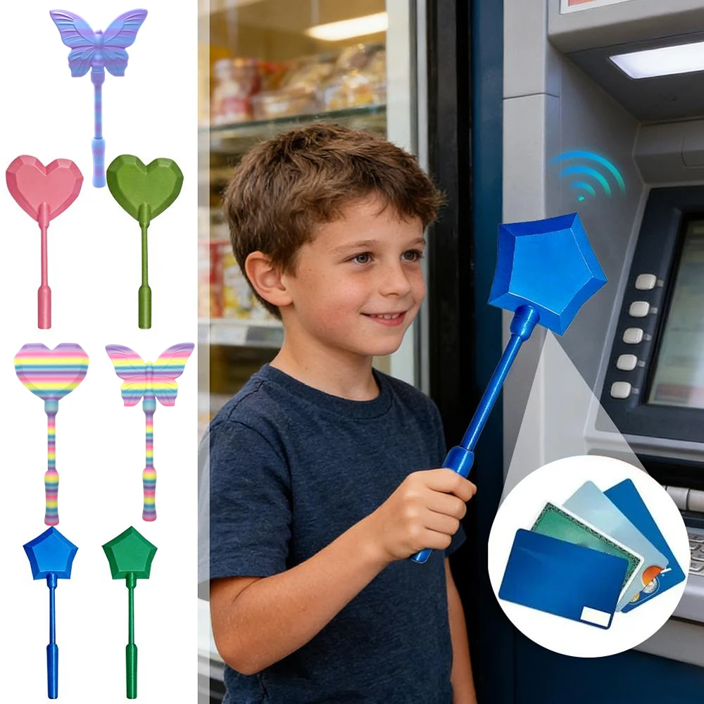 3D Printed Star Shaped Magic Wand Tap To Pay, 35cm/14in Contactless Credit Card Holder, Novelty Gift for Kids Adults Friends