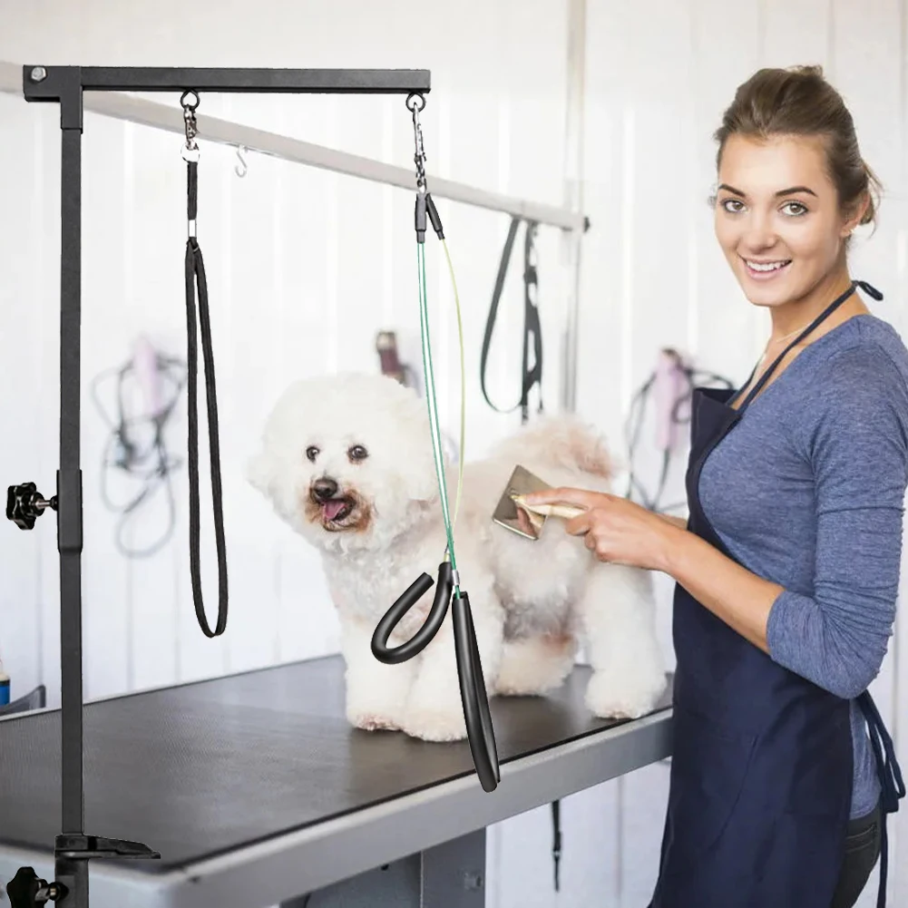 

Подставка для душа для собак с удерживающей веревкой Стол для ухода за собаками Кронштейн для стола для ухода за собаками Телескопическая подставка для ухода за домашними животными с слинг-аксессуары для домашних животных