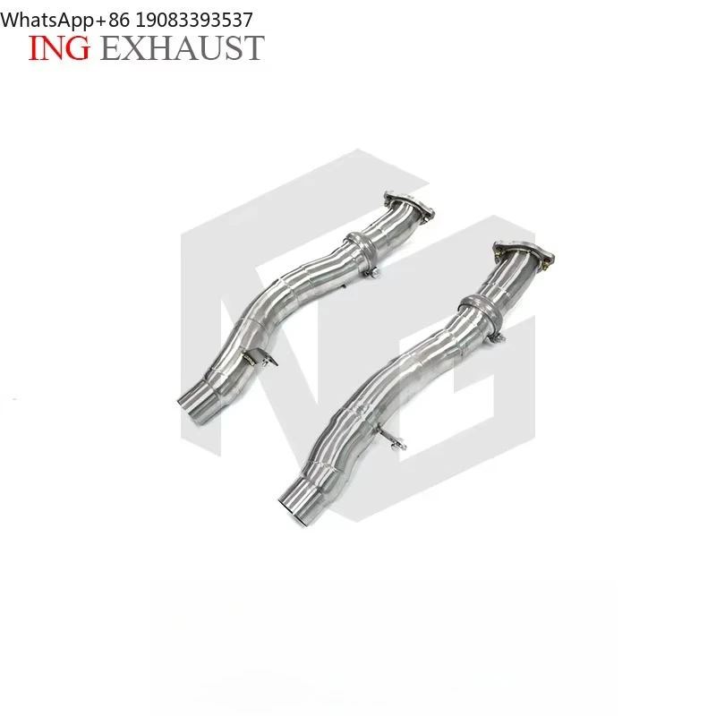 ING Stainless Steel Exhaust System Resonant Tube for Porsche Cayenne Turbo 958.1 4.8T with High Quality Auto Turning Pipe Parts