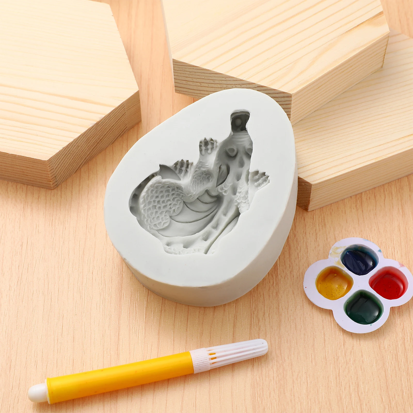 

Chocolate Mold Silicone Baking Cake Molds Dinosaur Shape Fondant Tool Nonstick Candy Maker Use Thick for baking