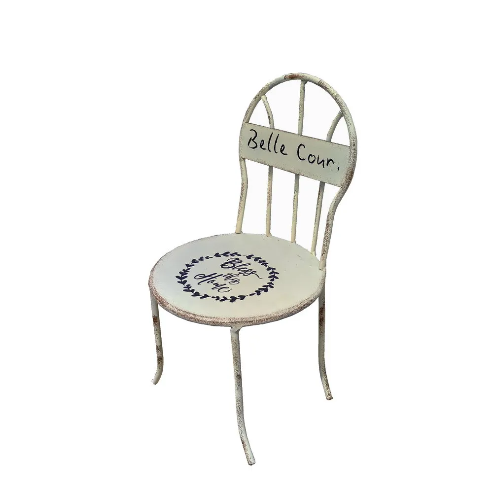 

Retro garden ornament wrought iron stool small chair shooting props small flower stand micro landscape props home accessories