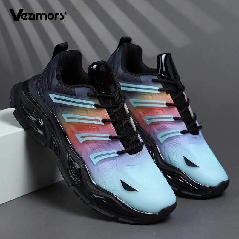 

Кроссовки VEAMORS для мужчин, модные дышащие кроссовки, мужская повседневная спортивная обувь, обувь для путешествий, прогулок, противоскользящая обувь