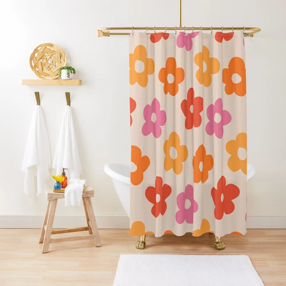 

Retro 60s 70s Flowers Pattern #pattern #vintage Shower Curtain Bathroom And Shower Cover Bathroom For Shower Curtain