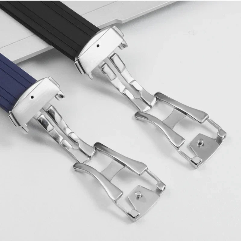 Seamaster 300 방수 손목 벨트 남성 여성 팔찌 시계 액세서리에 대 한 오메가에 대 한 20mm 곡선 끝 고무 실리콘 시계 밴드