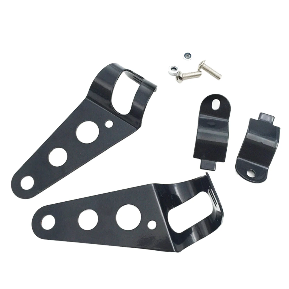 

Motorbike Headlight Brackets 16x5x0.2cm Metal Adjustable Fork Mount Side Bracket For 28mm-43mm Tube Motorcycle Accessories