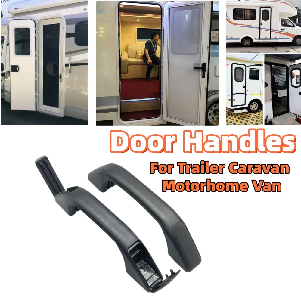 

RV Door Handles Grab Pull Door Handle With Hole Cover Caravan Exterior Door Handles Accessories For Trailer Caravan Motorhome