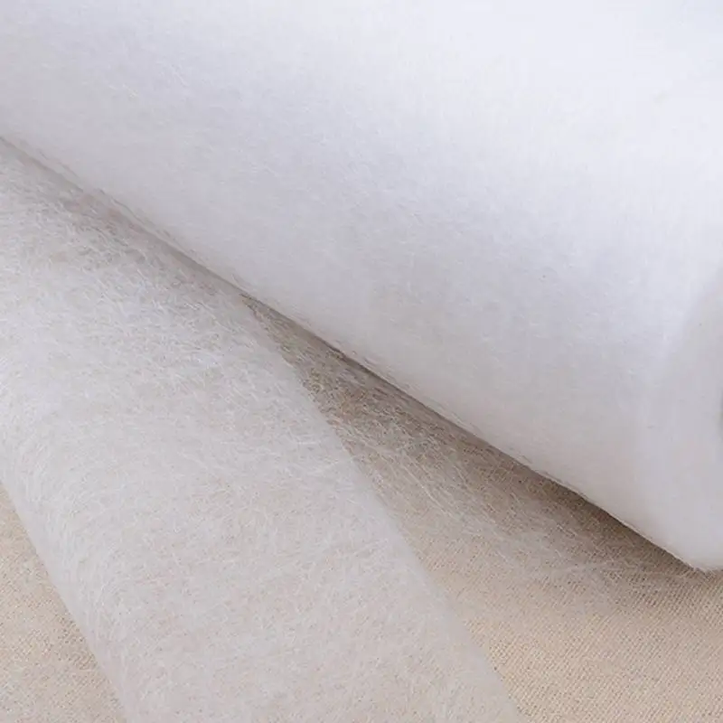 112cm*1M White Non-woven Fabric Interlinings Iron On Sewing Patchwork Double-sided Adhesive Lining Garment Accessory DIY 1PC