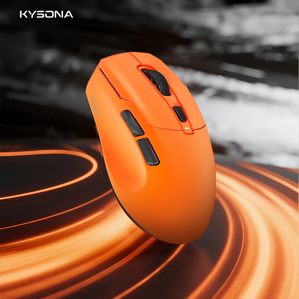 KYSONA Uranus Pro Wireless Gaming Mouse 54g PAW3395 Lightweight 8KHz Polling Rate 26000DPI  Optical Sensor For Laptop PC