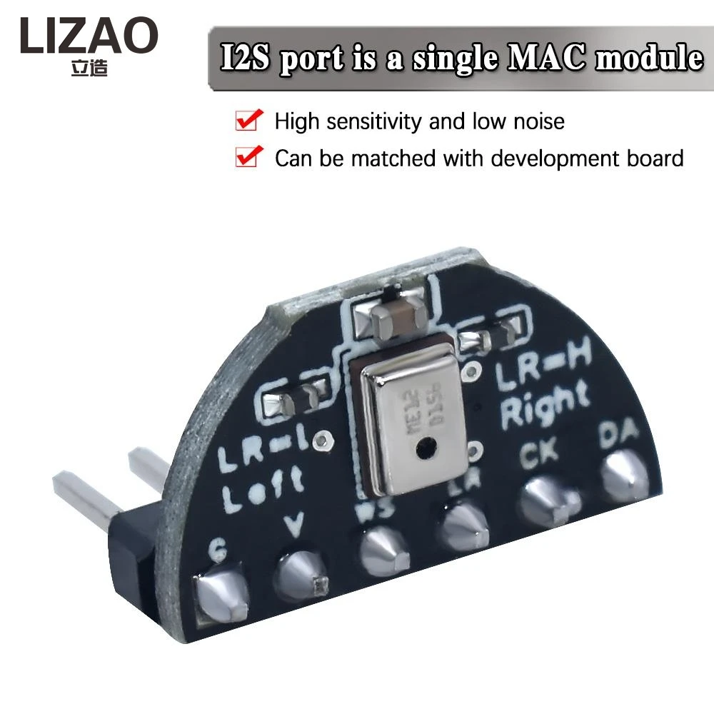LIZAO NEW Sipeed I2S Digital Silicon Microphone High Sensitivity Single Mic Module for Audio and Voice Projects