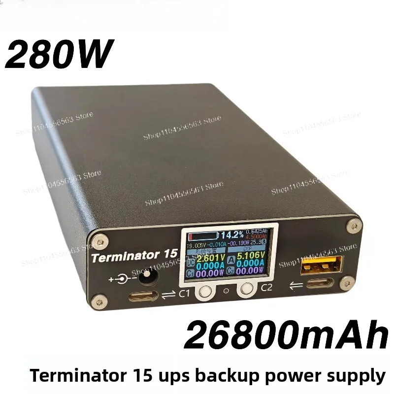 26800mAh 280W UPS Power Bank with PD3.1/VOOC – Home Emergency Power Supply & Desktop Multi-Device Charger