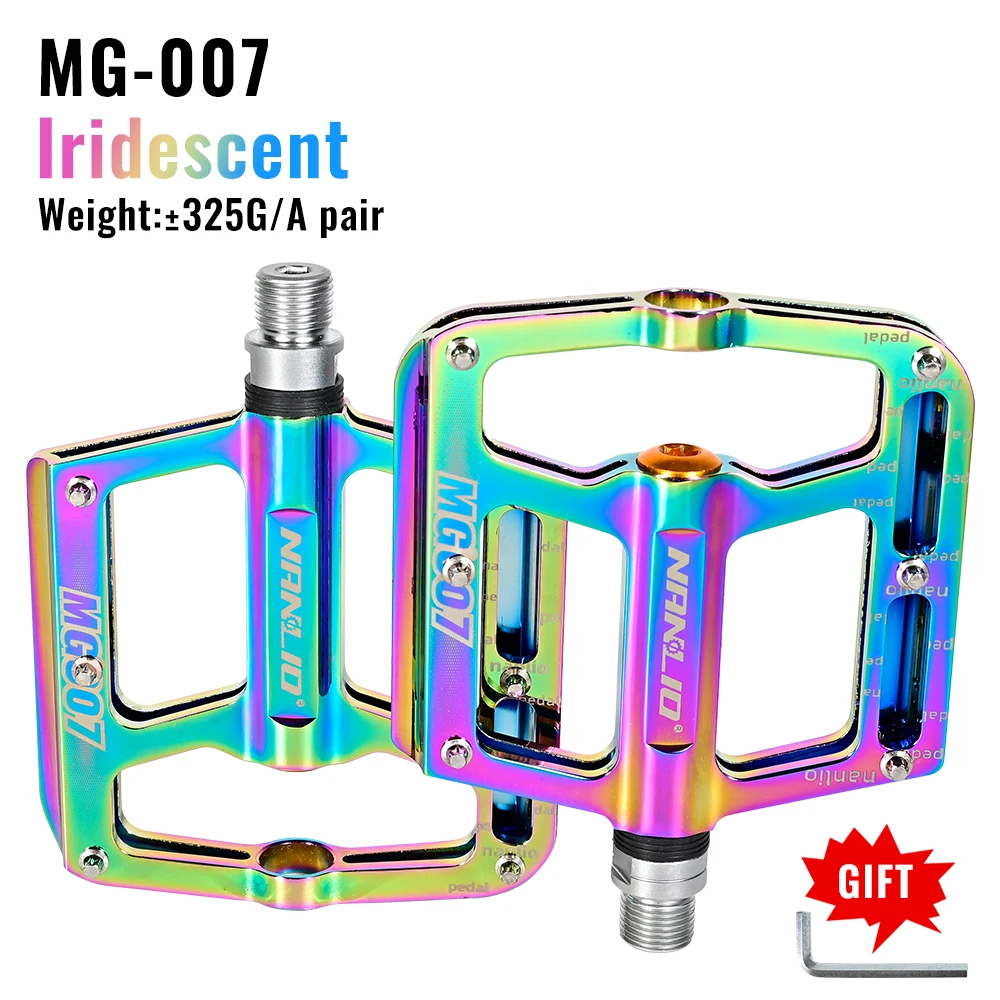 Fahrradpedal Nanlio MG007 Ultraleichte Aluminiumlegierung, 6 abgedichtete Lager, Schmierpedale für Mountainbikes, Ölspiel, Paar 286 g