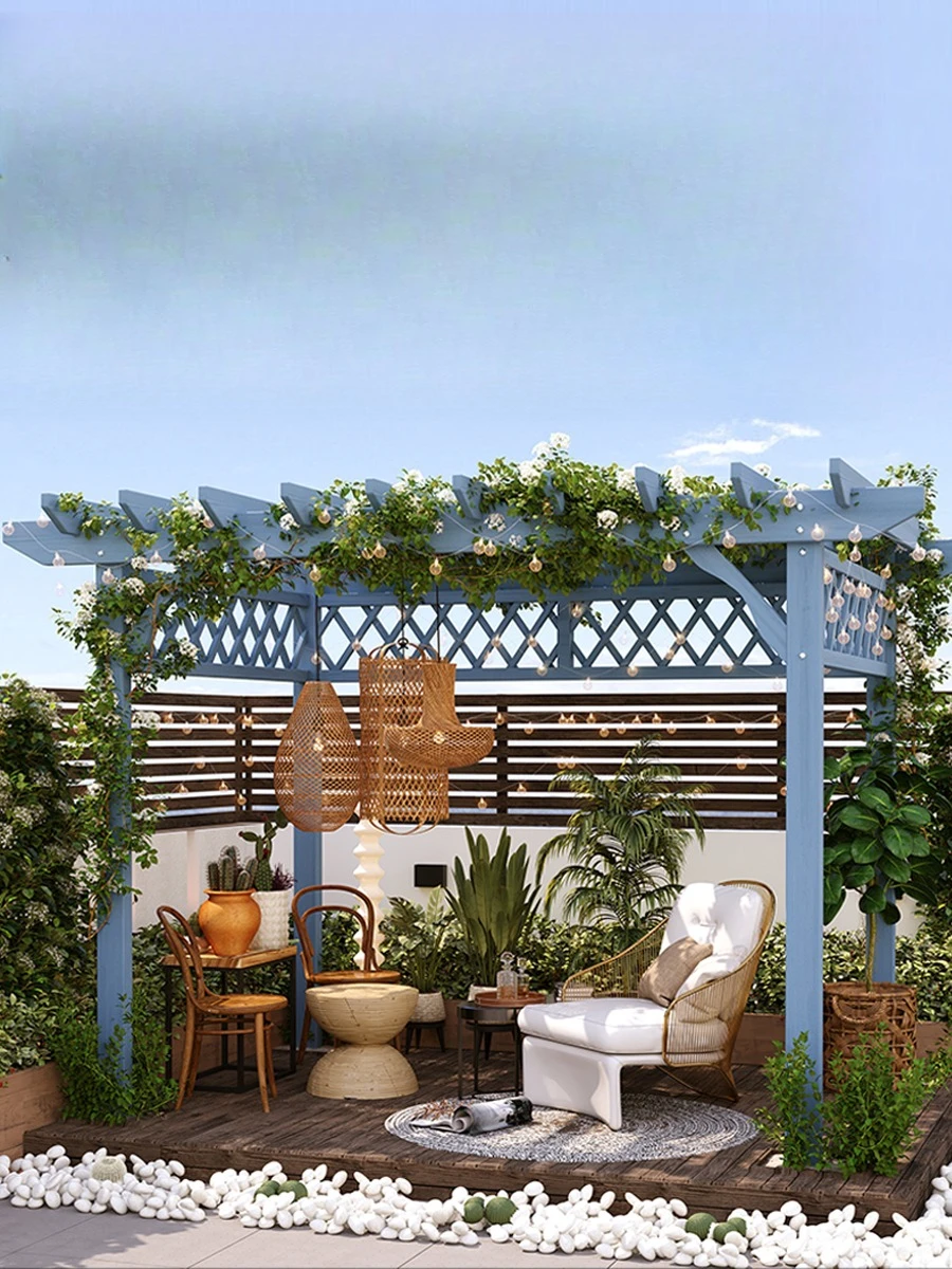 

Крыша террасы, консервирующая деревянная подставка для винограда, сетка, уличная крыша, садовая подставка для восхождения, лоза, уличная подставка для цветов, балконный тент