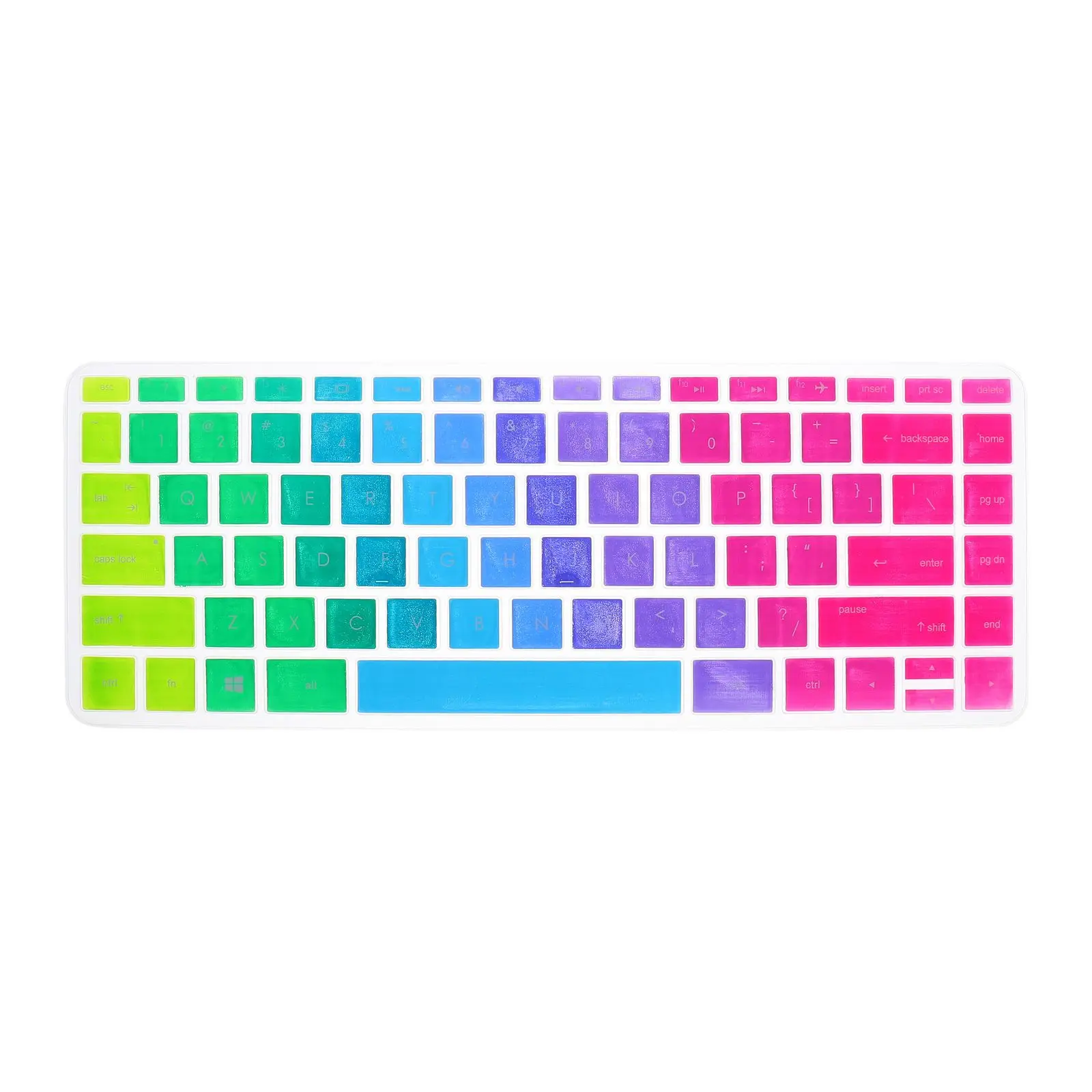 

Silicone Keyboard Protective Skin Cover 14-Bf Waterproof Anti Scratch Reusable Gradient Protector Keyboard Skin