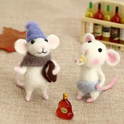 포켓몬 울 펠트 수제 DIY 인형 만화, 귀여운 작은 마우스 재료 키트, 어린이 봉제 장난감, 최고의 생일 선물, 신제품